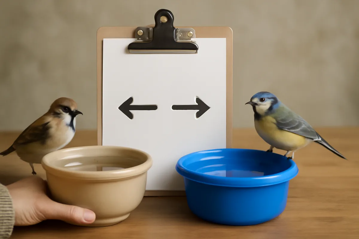 Ciotole in ceramica o in plastica per l’acqua degli uccelli? Analisi scelta migliore