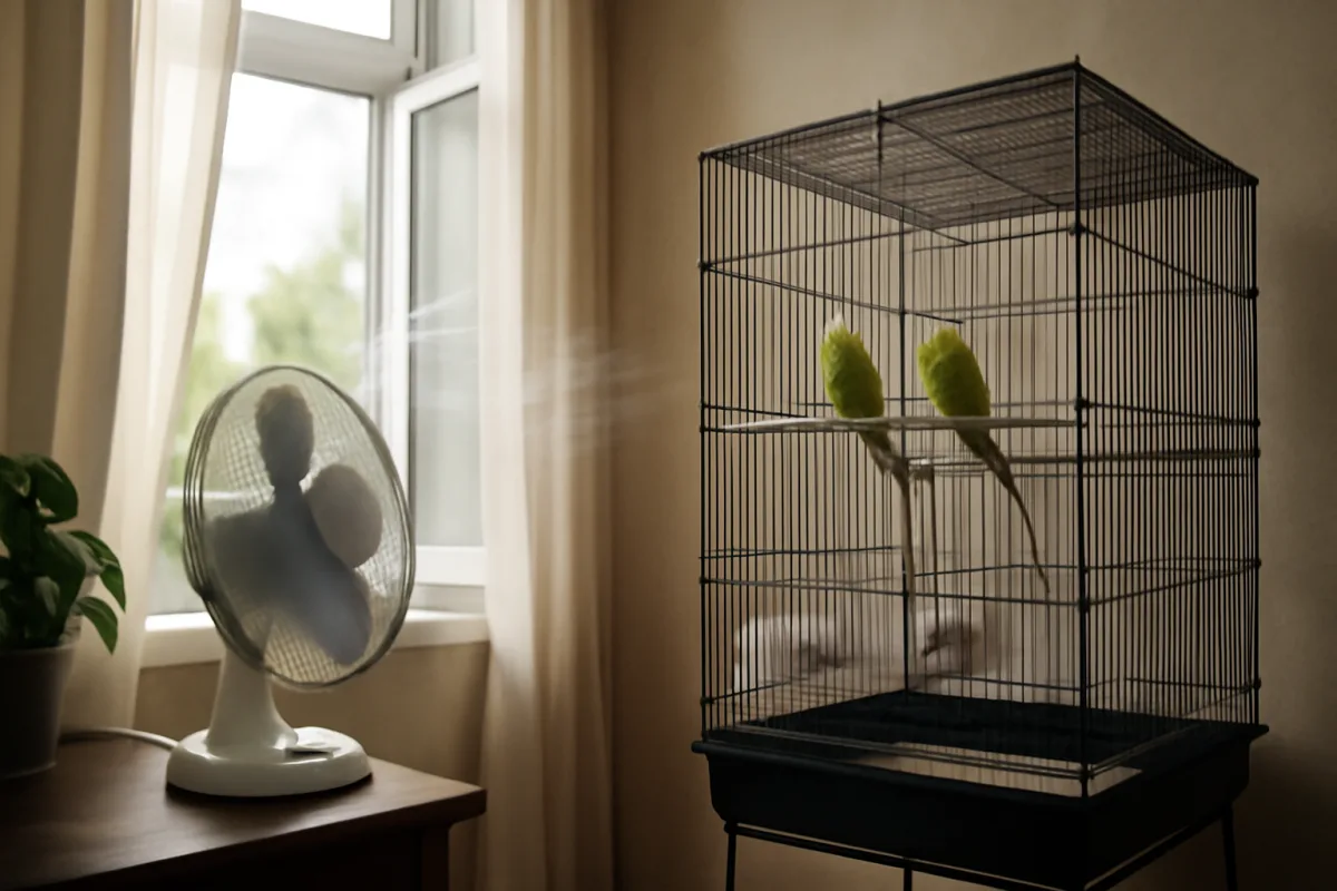 Ventilazione nella stanza della voliera: come dosarla per evitare colpi d’aria