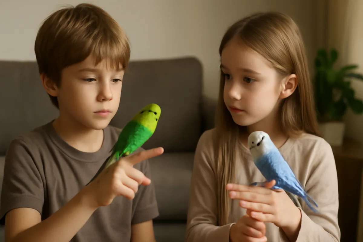 Bambini con pappagallini: regole d’oro per educare a rispetto e sicurezza