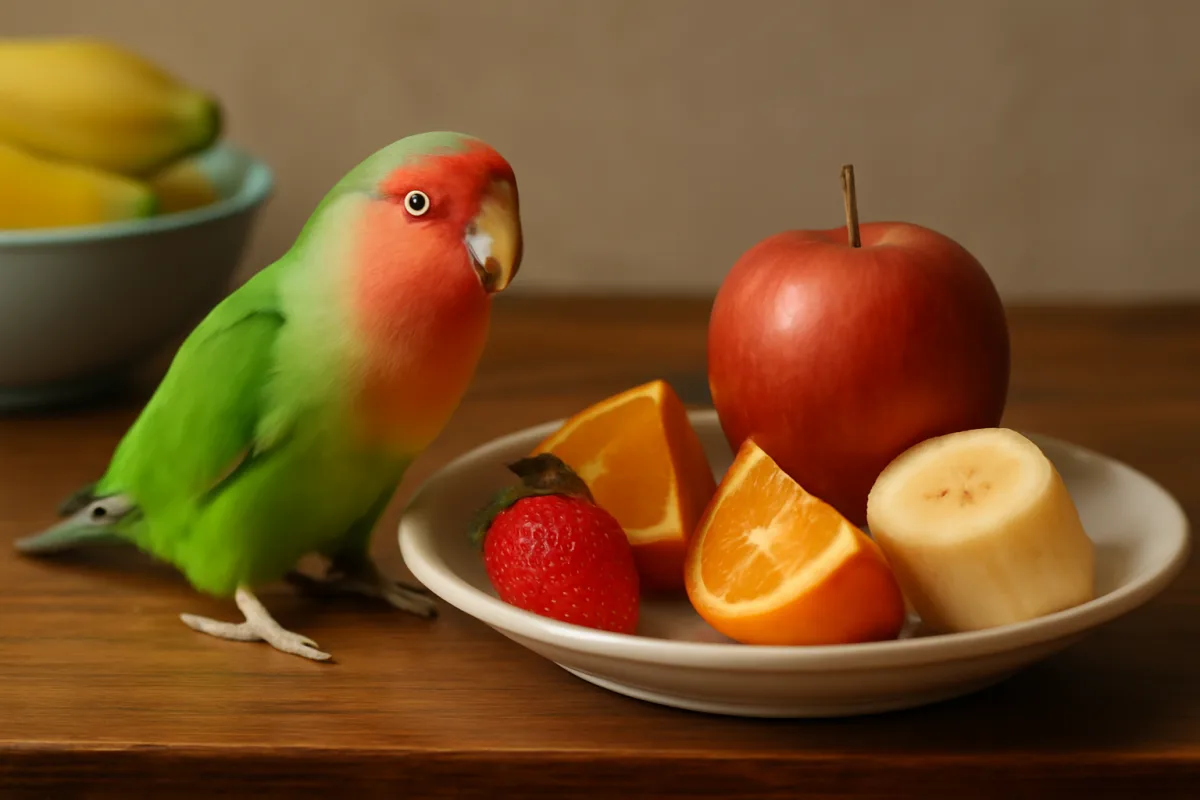 Frutta adatta agli inseparabili: quali scegliere per evitare disturbi intestinali